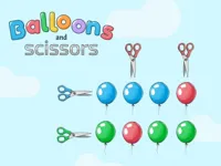 image Balloons and scissors