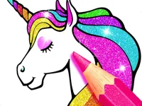 image Unicorn Coloring Book Glitter
