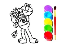 image Elmo Coloring Book