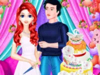 image Mermaid Girl Wedding Cooking Cake Game