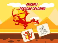 image Friendly Dragons Coloring